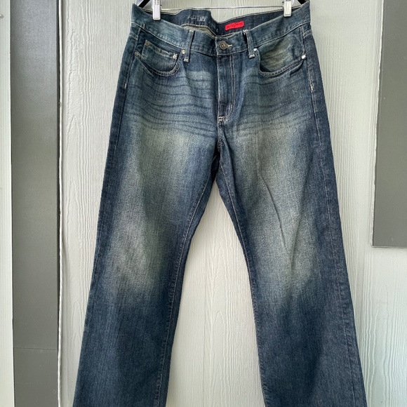 APT.9 Men's Denim Straight Fit Jeans  Light Wash Size 36x30 - Picture 2 of 6